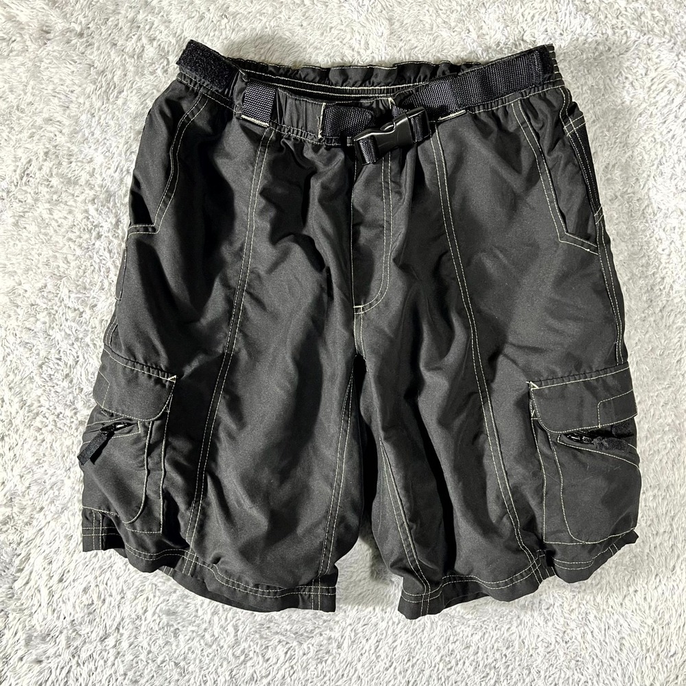 HOSS Technical Gear Cycling Shorts Men Medium Black Padded Chamois Liner Pockets